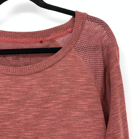 edc By Esprit Long Sleeve Pullover Sweater Womens Size Medium Red Striated - Picture 3 of 8